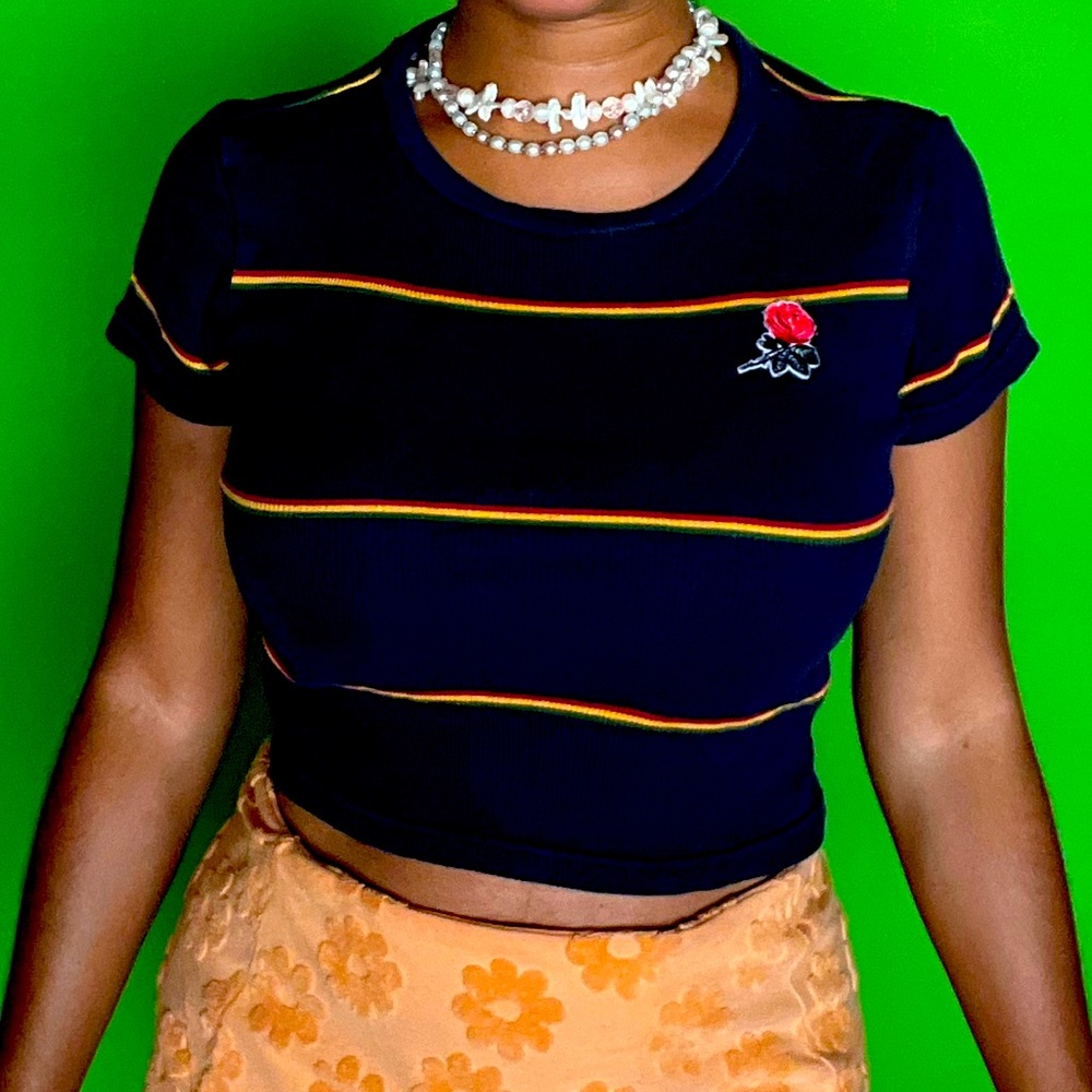 Retro Preppy Crop Top
